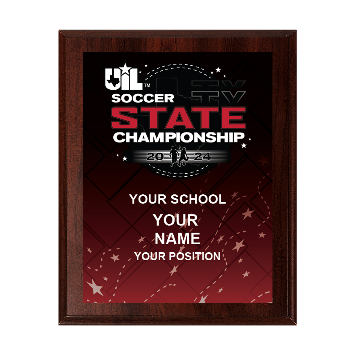 2024 UIL Soccer State Championships 8x10 Plaque