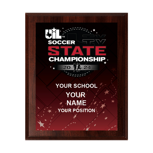 2024 UIL Soccer State Championships 8x10 Plaque