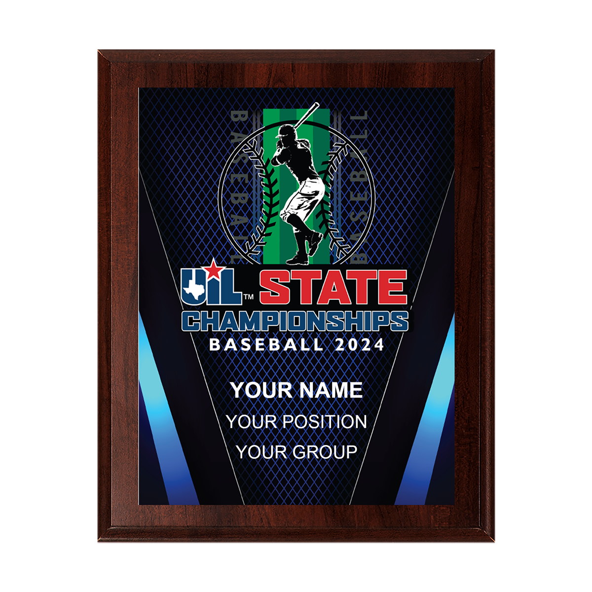 2024 UIL Baseball State Championships 8x10 Plaque