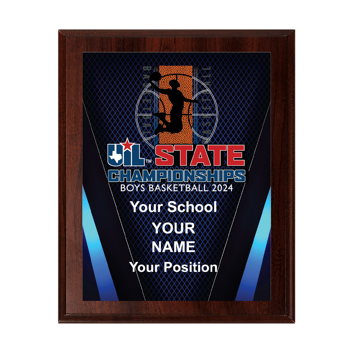 2024 UIL Boys Basketball State Championships 8x10 Plaque