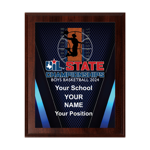 2024 UIL Boys Basketball State Championships 8x10 Plaque