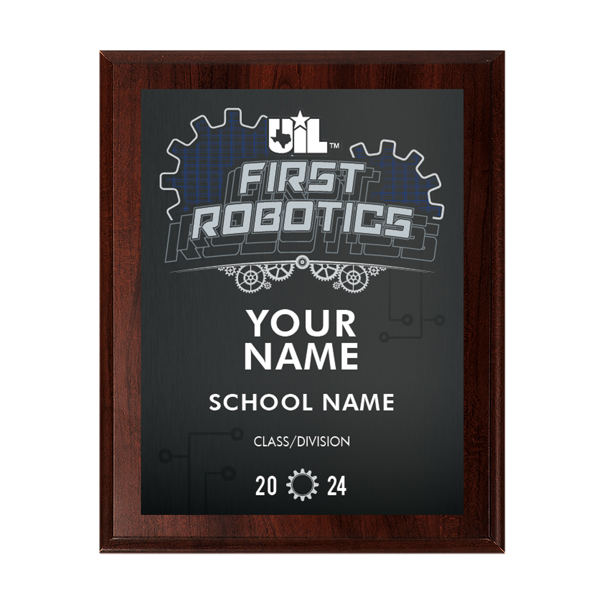 2024 UIL First Robotics 8x10 Plaque