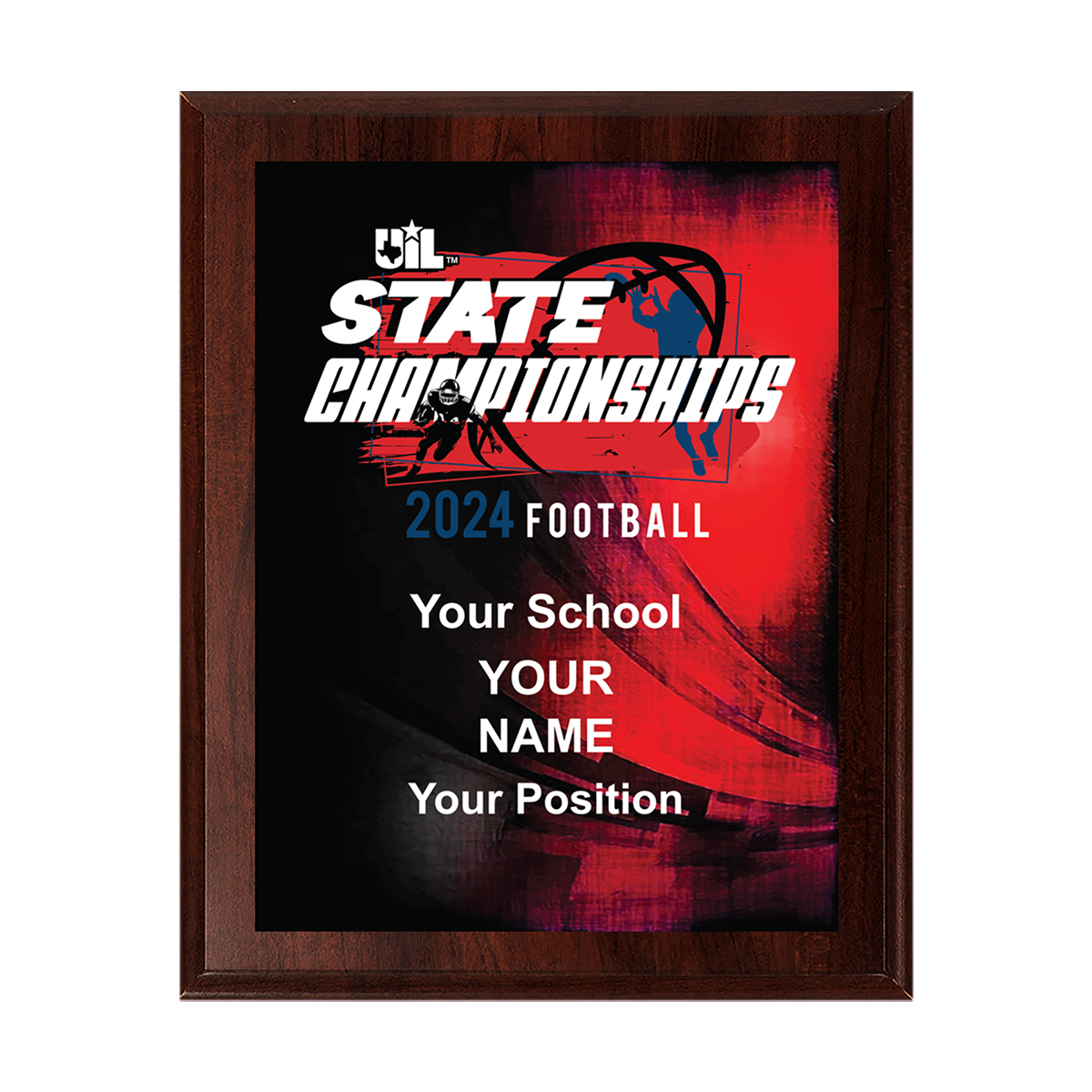 2024 UIL Football State Championships 8x10 Plaque