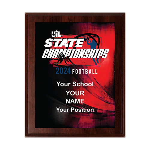 2024 UIL Football State Championships 8x10 Plaque