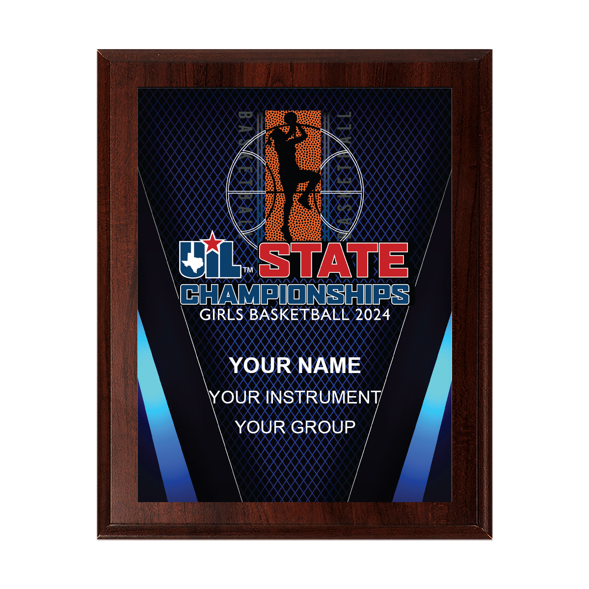 2024 UIL Girls Basketball State Championships 8x10 Plaque