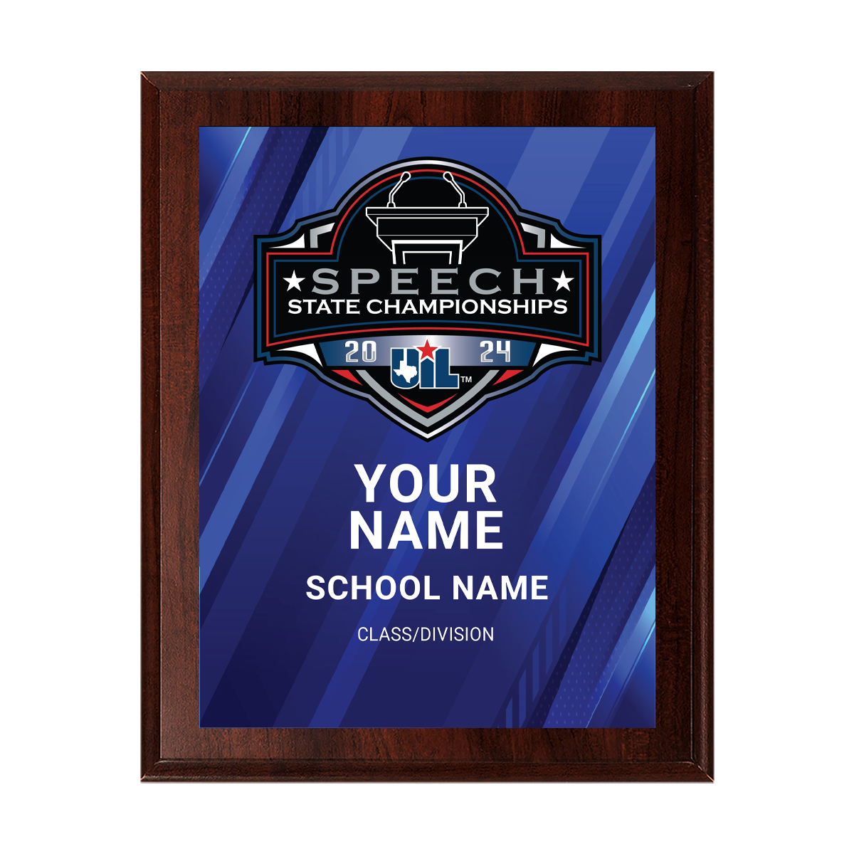 2024 UIL Speech State Championships 8x10 Plaque