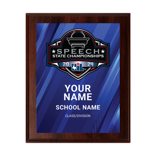 2024 UIL Speech State Championships 8x10 Plaque