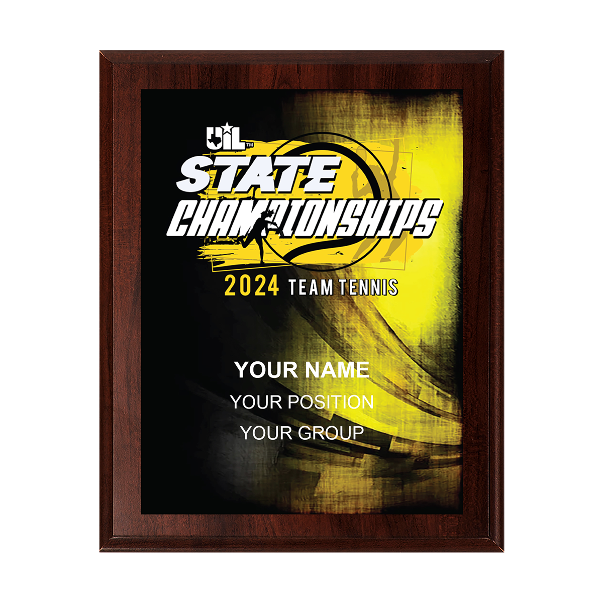 2024 UIL Team Tennis State Championships 8x10 Plaque