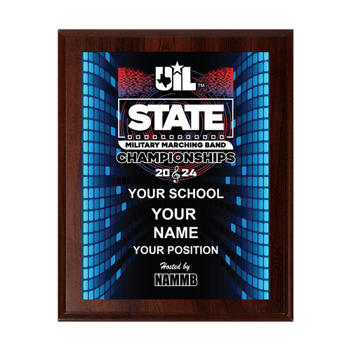 2024 UIL Military Marching Contest 8x10 Plaque