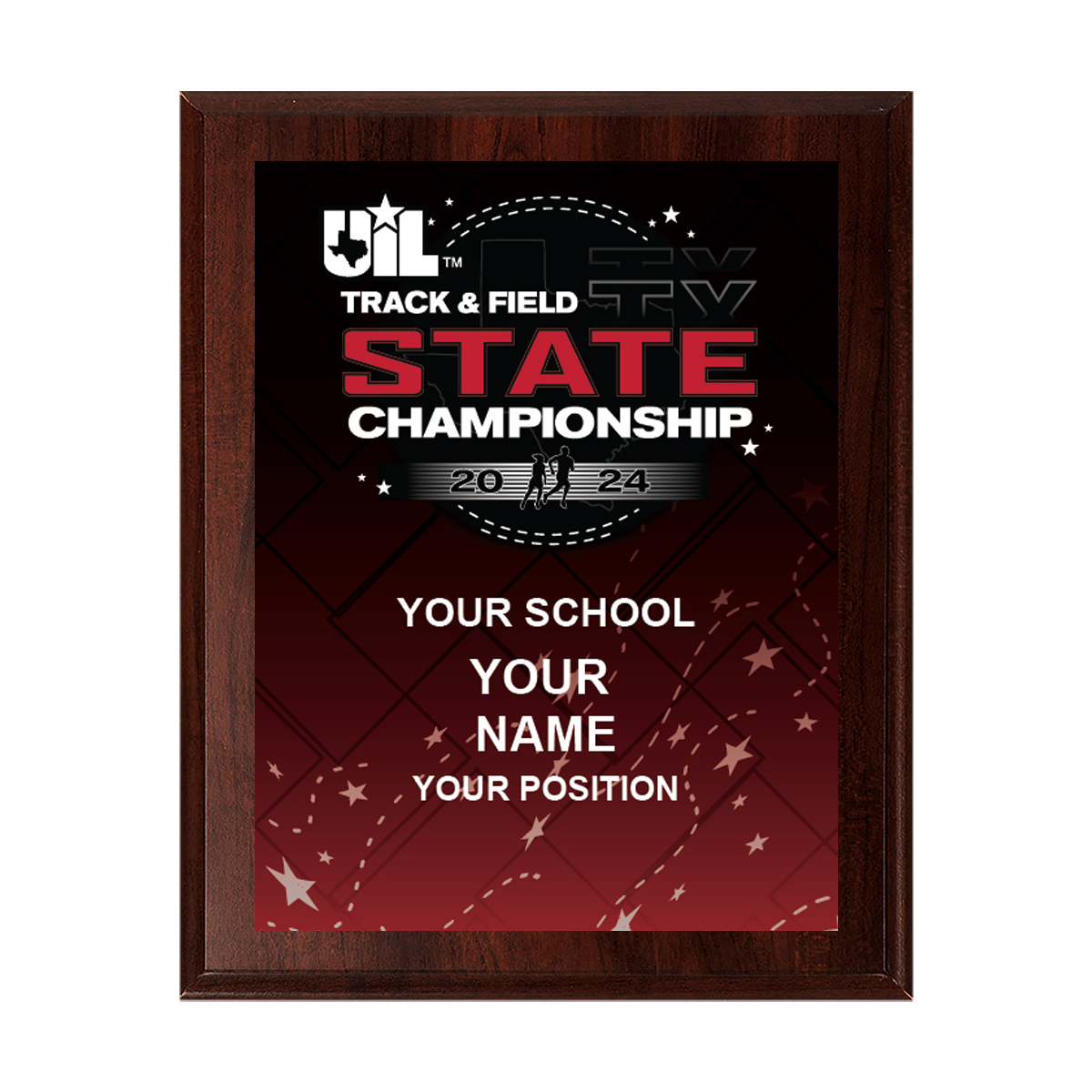 2024 UIL Track & Field State Championships 8x10 Plaque