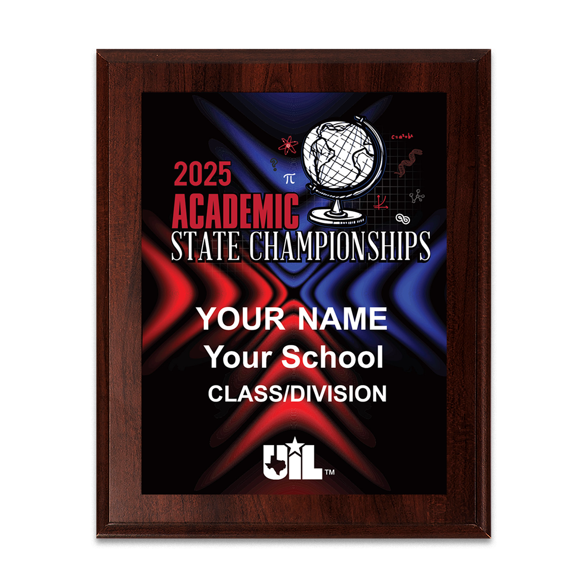 2025 UIL Academic State Championships 8x10 Plaque