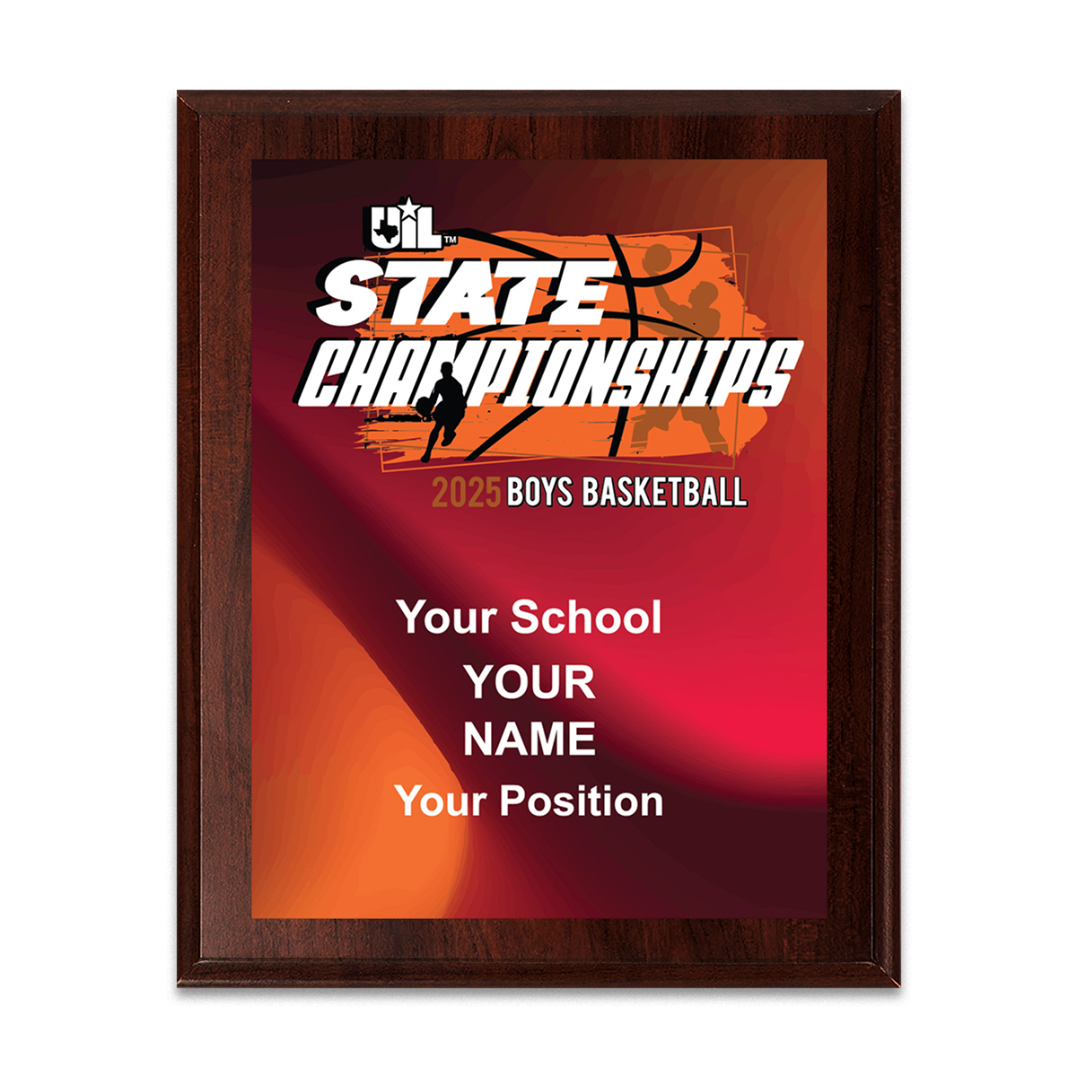 2025 UIL Boys Basketball State Championships 8x10 Plaque