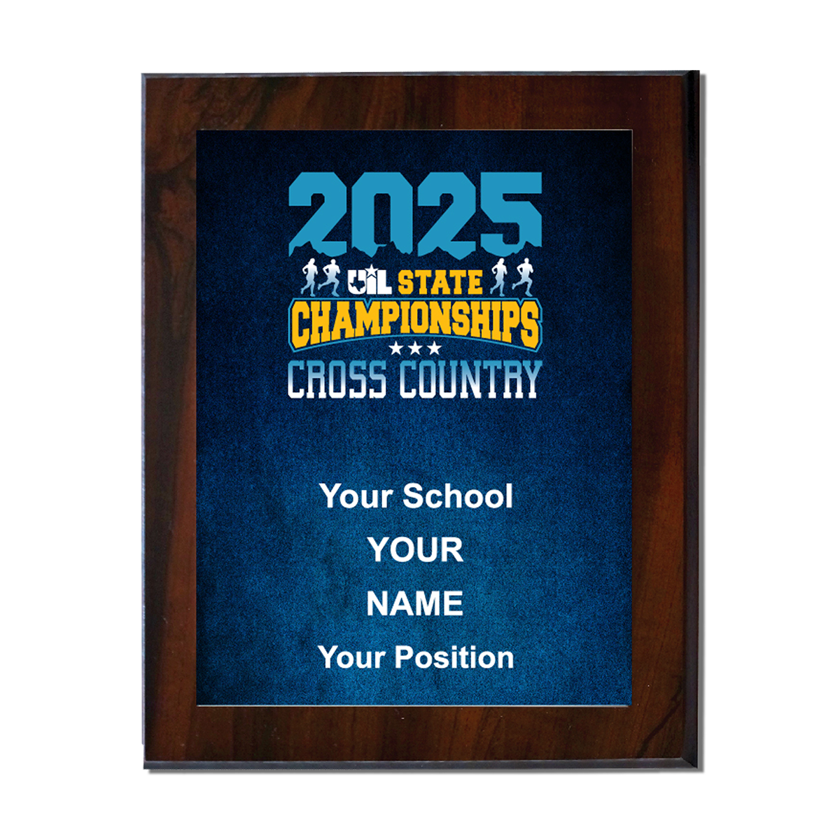 2025 UIL Cross Country State Championships 8x10 Plaque