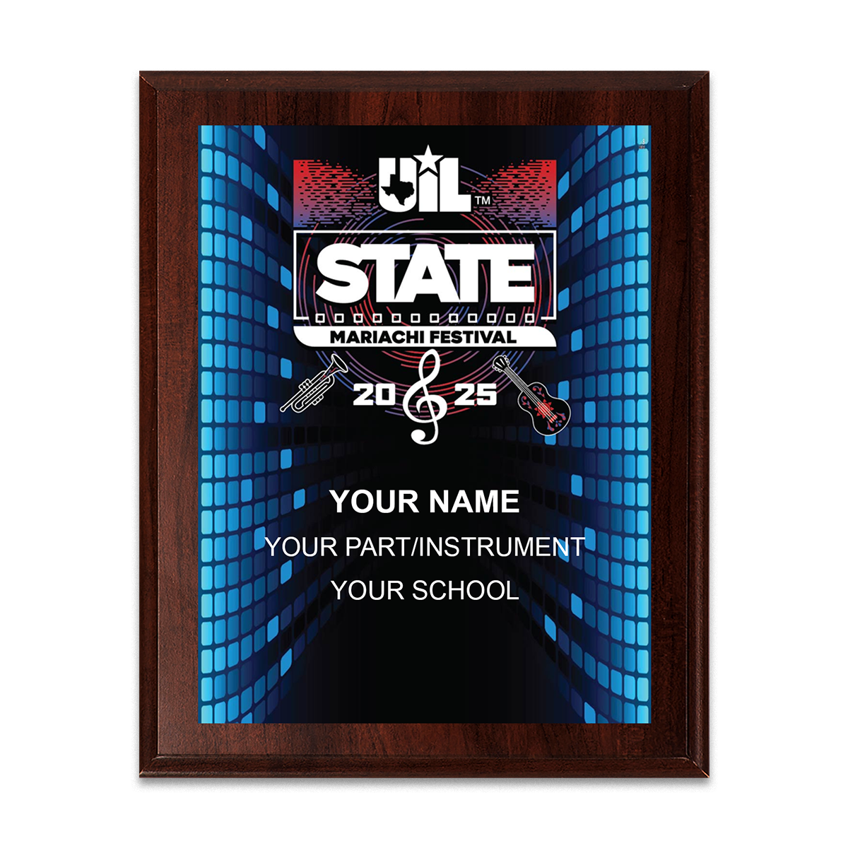 2025 UIL State Mariachi Festival 8x10 Plaque