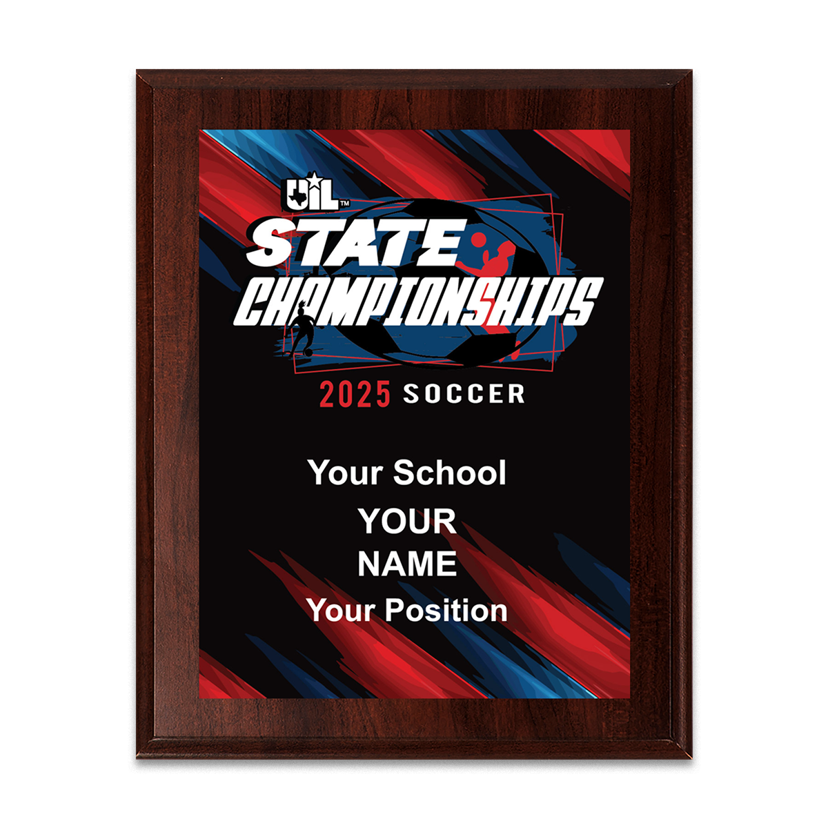 2025 UIL Soccer State Championships 8x10 Plaque