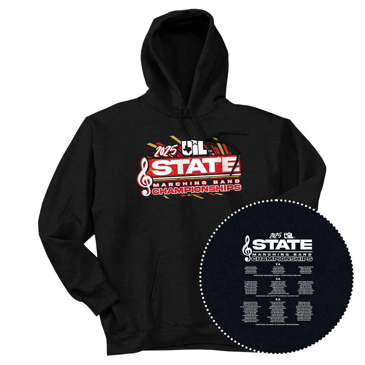 2025 UIL 1A/3A/5A State Marching Contest Hoodie