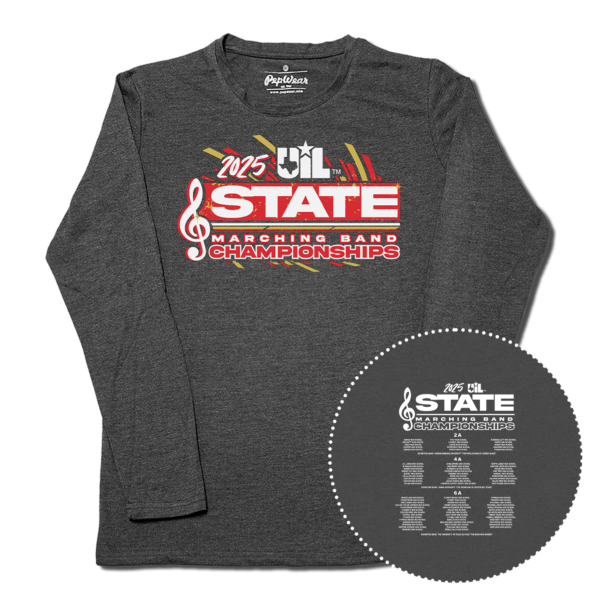 2025 UIL 2A/4A/6A State Marching Contest Long Sleeve