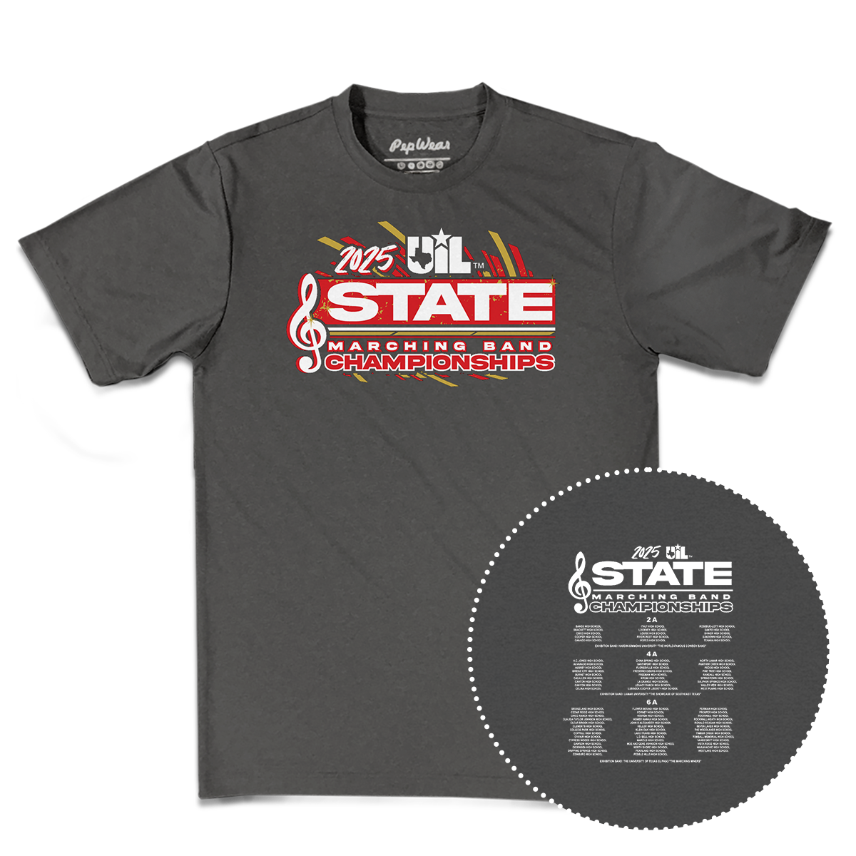 2025 UIL 2A/4A/6A State Marching Contest Performance T-Shirt