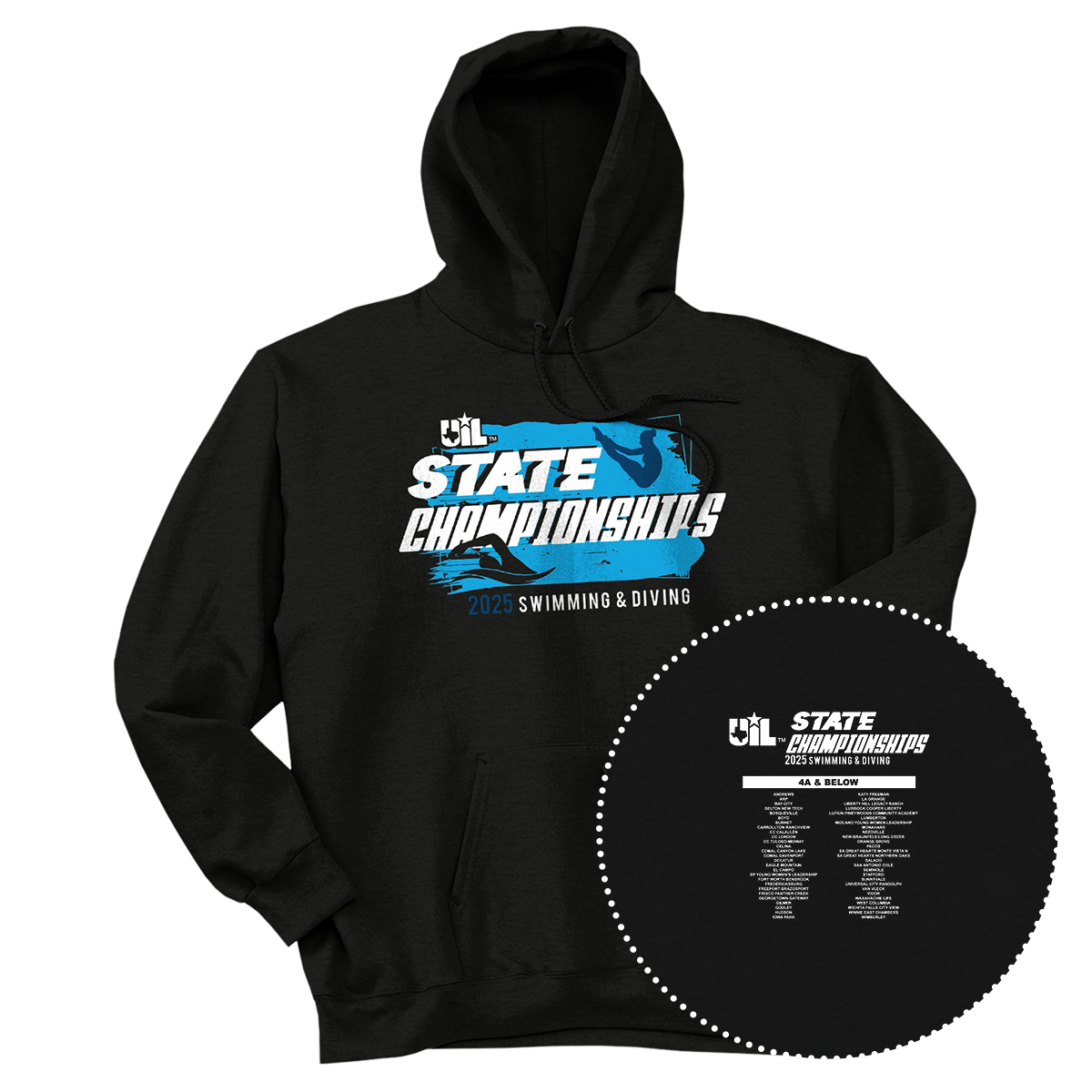 2025 UIL Swimming & Diving State Championships Hoodie