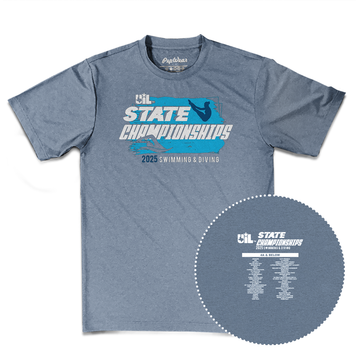 2025 UIL Swimming & Diving State Championships Performance T-Shirt