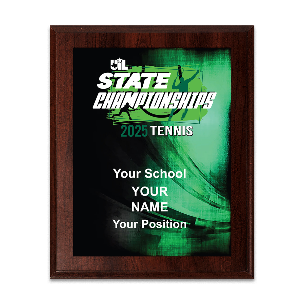 2025 UIL Individual Tennis State Championships 8x10 Plaque