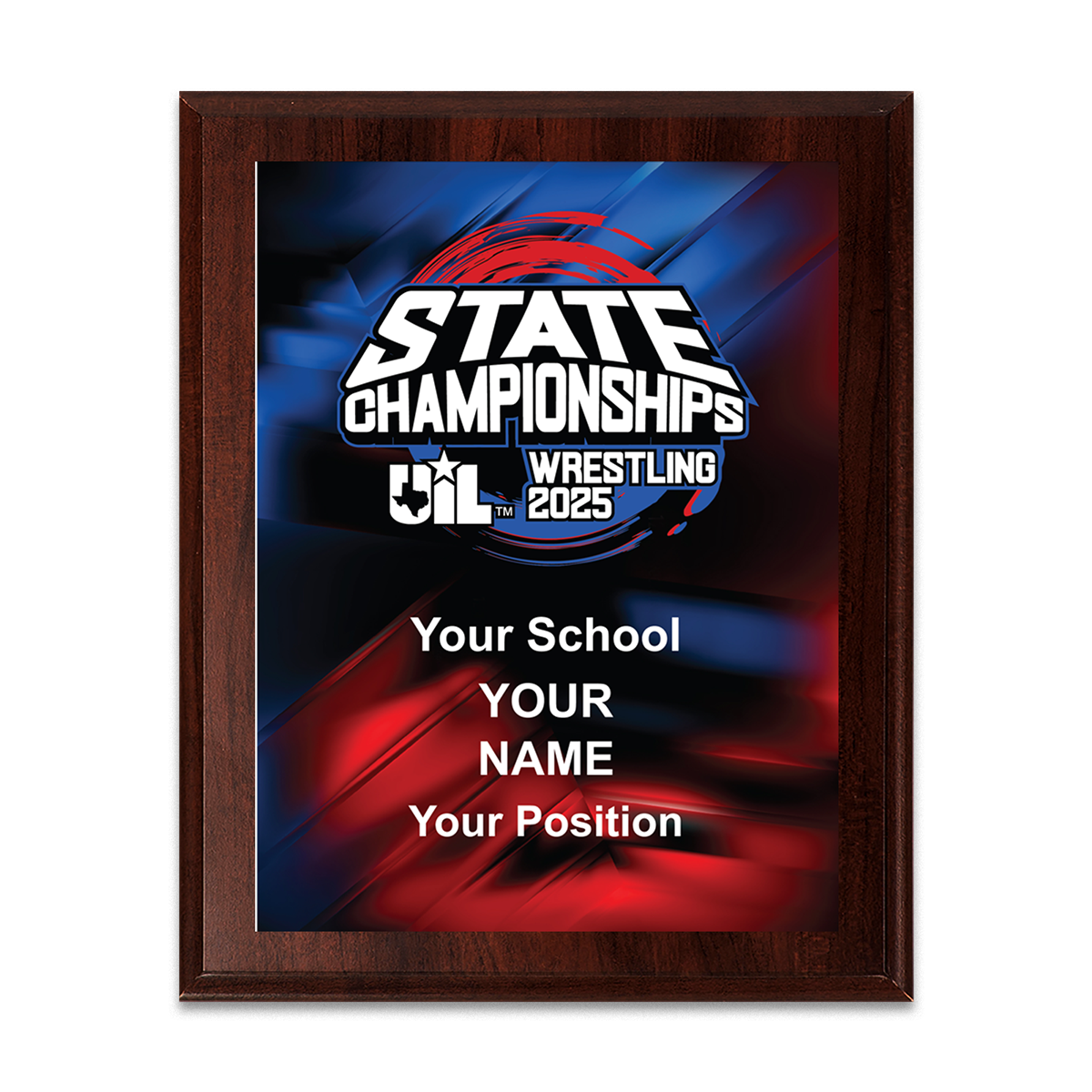 2025 UIL Wrestling State Championships 8x10 Plaque
