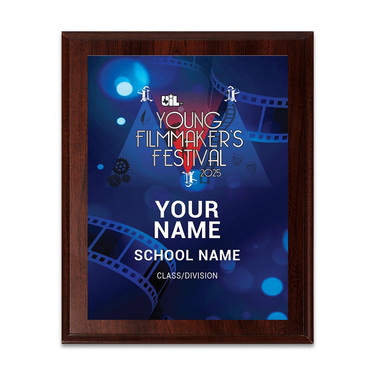 2025 UIL Young Filmmakers Festival 8x10 Plaque