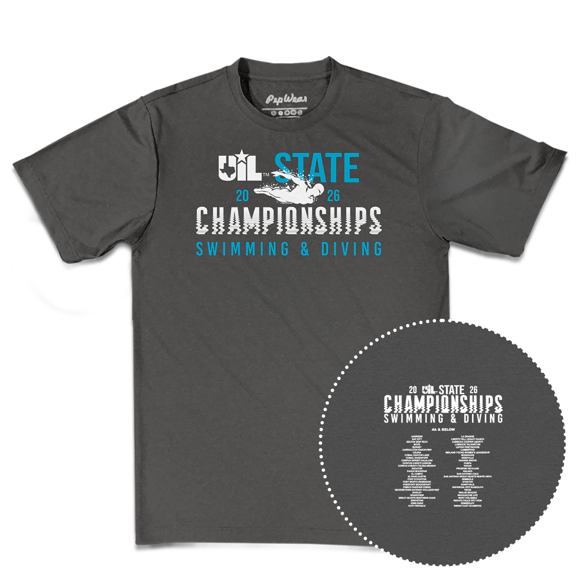 2026 UIL Swimming & Diving State Championships Performance T-Shirt
