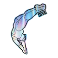 Dive female Sticker